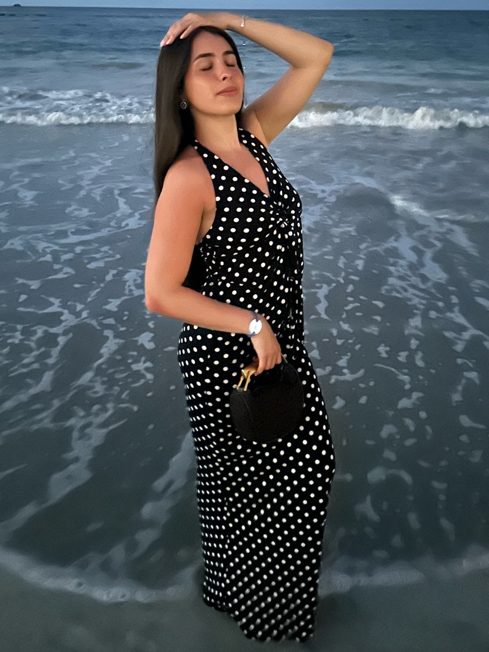 Fashion Nova | Black and White Polka Dot Skirt Set